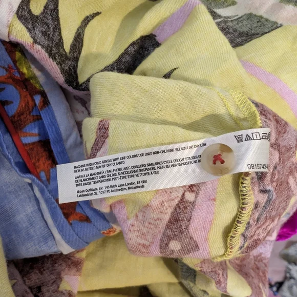 💘 NWOT Anthropologie Raphael Balme short sleeve mixed floral print sleep dress - Picture 7 of 8